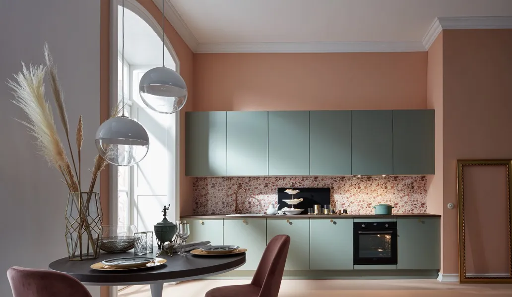 Bonne humeur assurée avec cette cuisine crédence terrazo