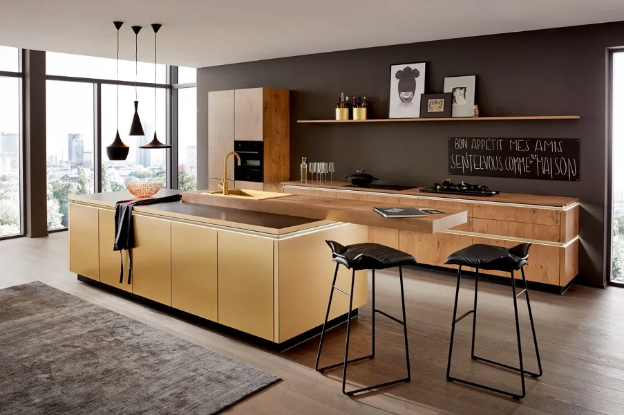 Cuisine avec îlot central