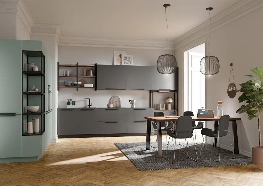 Petite cuisine fonctionnelle et lumineuse