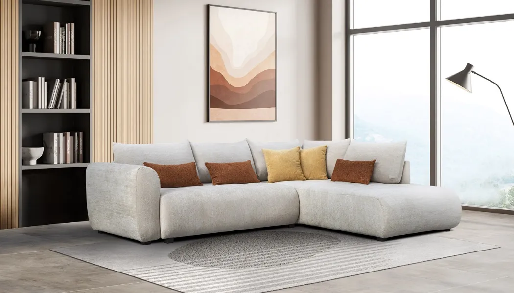 Canapé design : Canapé gris clair assise profonde