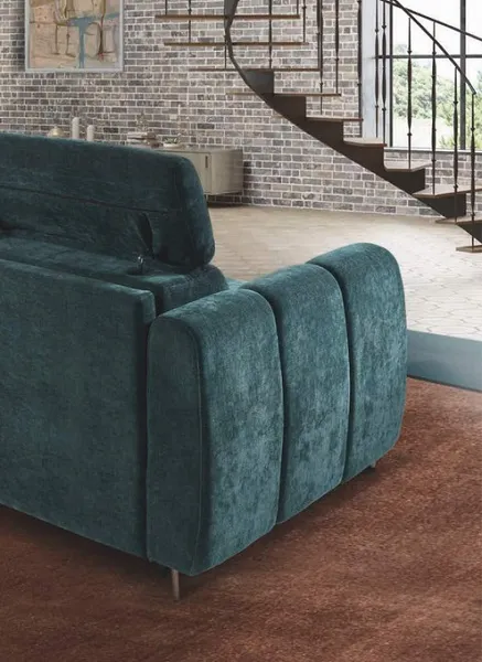 Canapé design : Finitions parfaites canapé turquoise