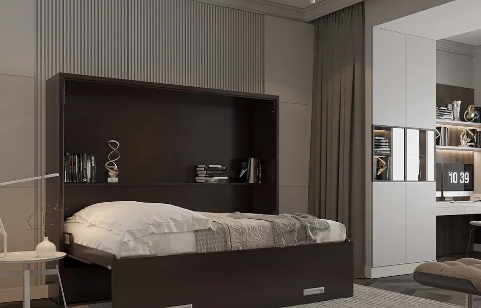 Gain de place assuré avec ce lit rabattable horizontal