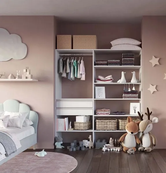 Dressing composable sur-mesure pour chambre d’enfant