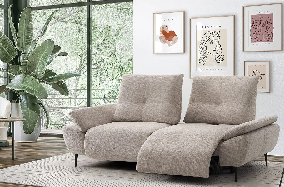 Canapé design : Canapé gris avec dossiers